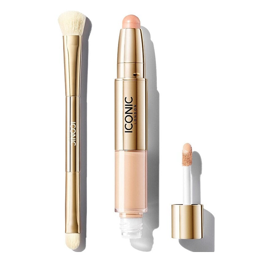 Изображение товара ICONIC LONDON Набор: Консилер Radiant + Кисть для консилера Concealer Duo Brush, Neutral Fair