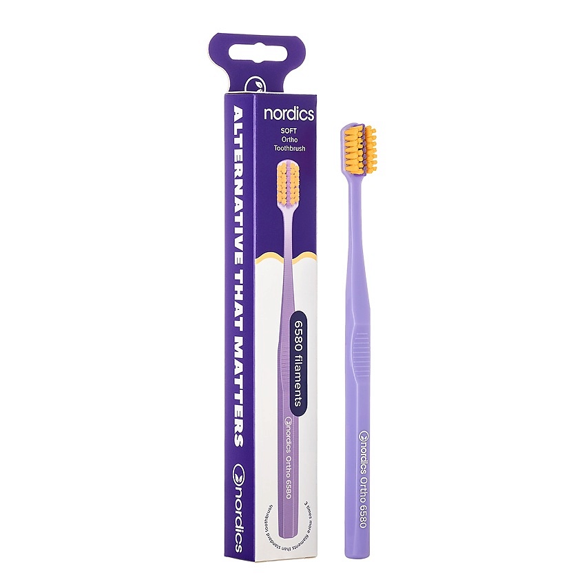 Изображение товара NORDICS Зубная щетка Soft Ortho Toothbrush 6580, 1 шт.