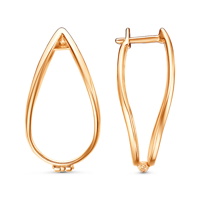 Изображение товара Элегантные женские серьги из латунь с покрытием золочения, 30 мм