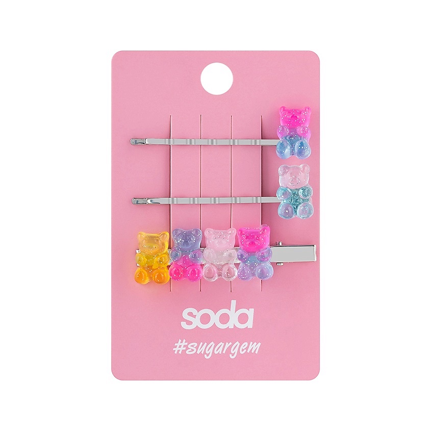 Изображение товара SODA Набор заколок JELLY BEARS #sugargem, 3 шт.
