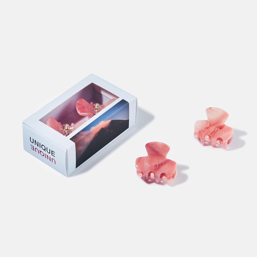 Изображение товара KISIMI Заколки-крабики для волос Unique, размер S, лава, 2 шт.