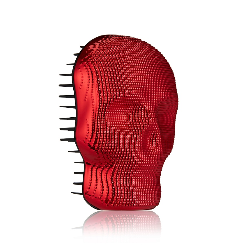 Изображение товара TANGLE ANGEL Массажная расческа череп детанглер для волос Skeleton Black Chrome, 1 шт.