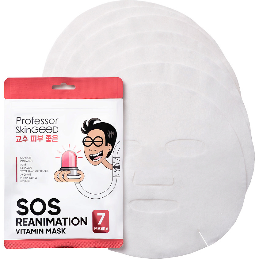 Изображение товара PROFESSOR SKINGOOD Анти-стресс маски для лица Фантастическое Питание, 7 шт.