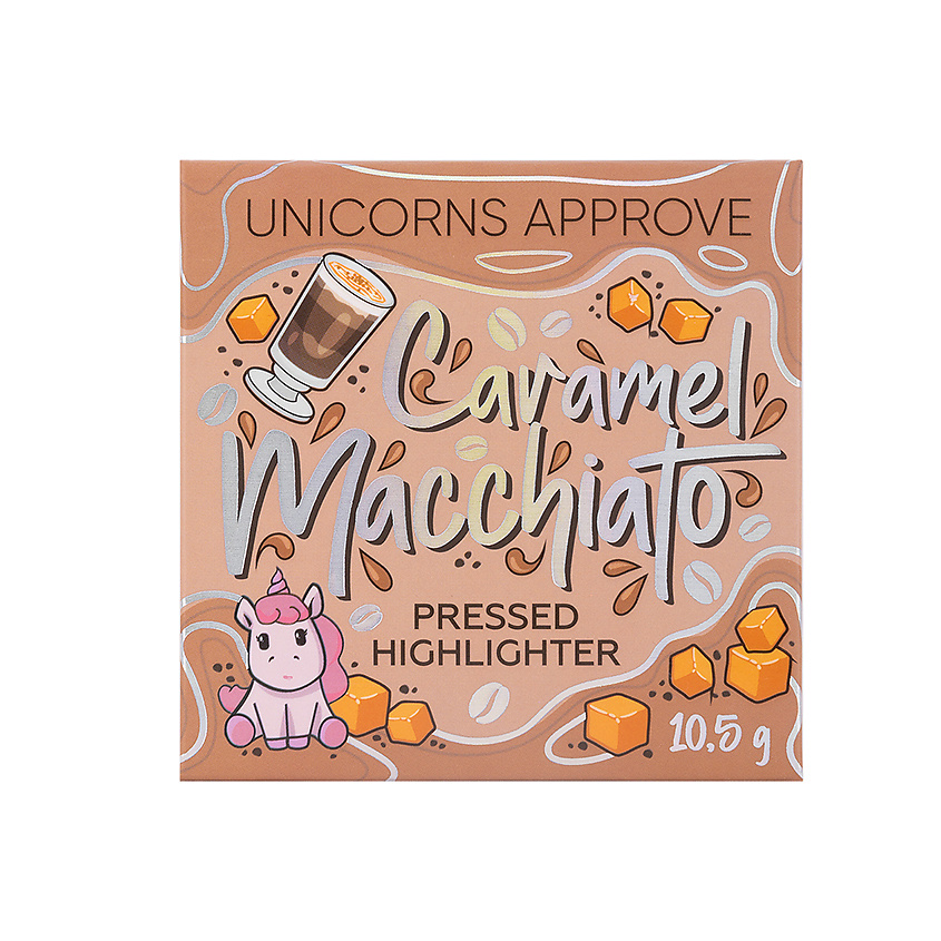 Изображение товара UNICORNS APPROVE Прессованный хайлайтер Coffee Mood Caramel Machiatto 10,5 г женский