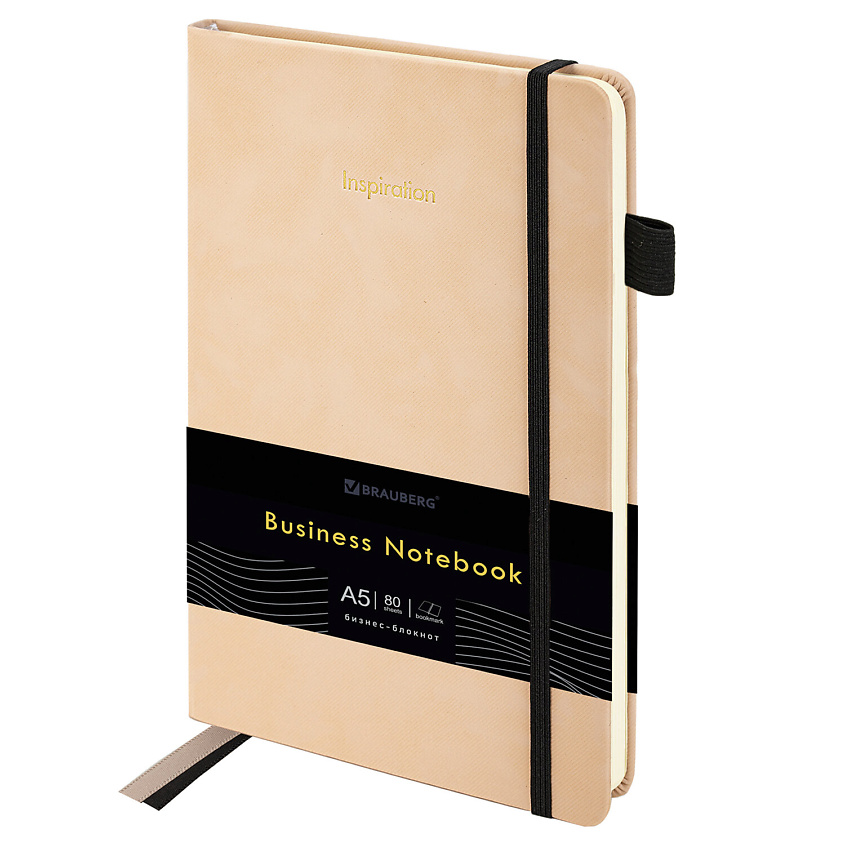 Изображение товара Блокнот BRAUBERG А5 Velvet 80 листов искусственная кожа вельвет
