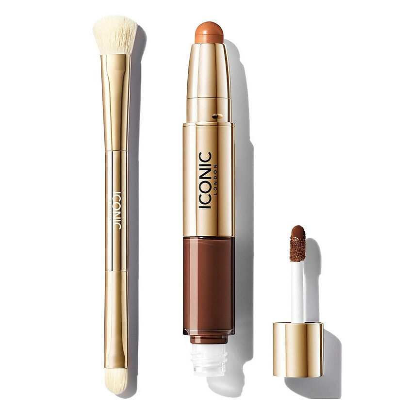 Изображение товара ICONIC LONDON Набор: Консилер Radiant + Кисть для консилера Concealer Duo Brush, Neutral Rich
