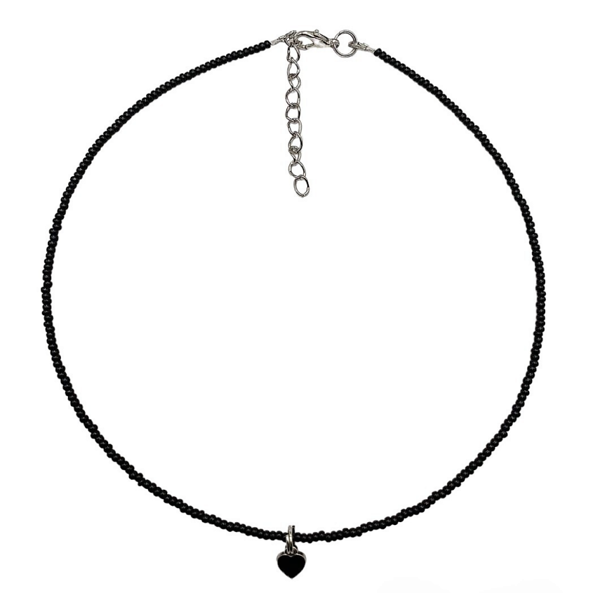 Изображение товара Элегантный бисерный чокер из натуральных материалов и ювелирного тросика