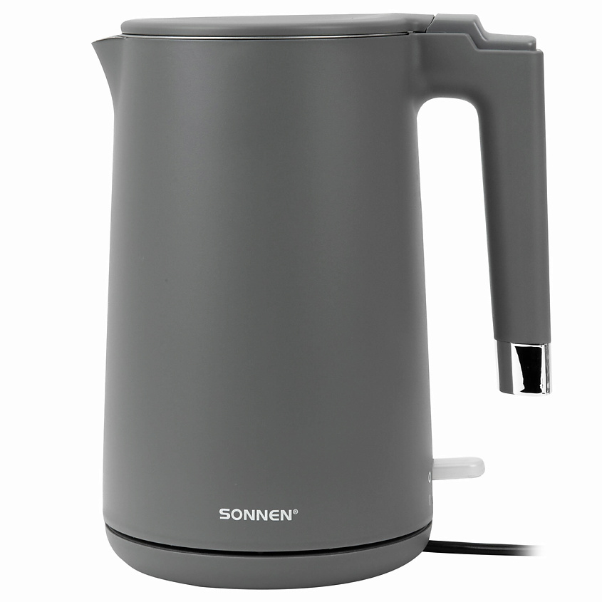 Изображение товара Электрический чайник SONNEN SN KT-8719Г с двойными стенками 1,5 л серый