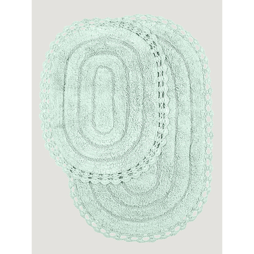 Изображение товара Набор ковриков для ванной YANA KARNA 2 шт хлопок кружево Ментол