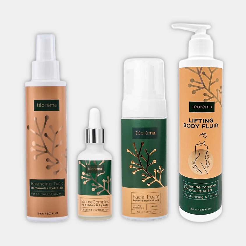 Изображение товара Подарочный набор уходовой косметики TEOREMA для лица и тела с пептидами и увлажнением
