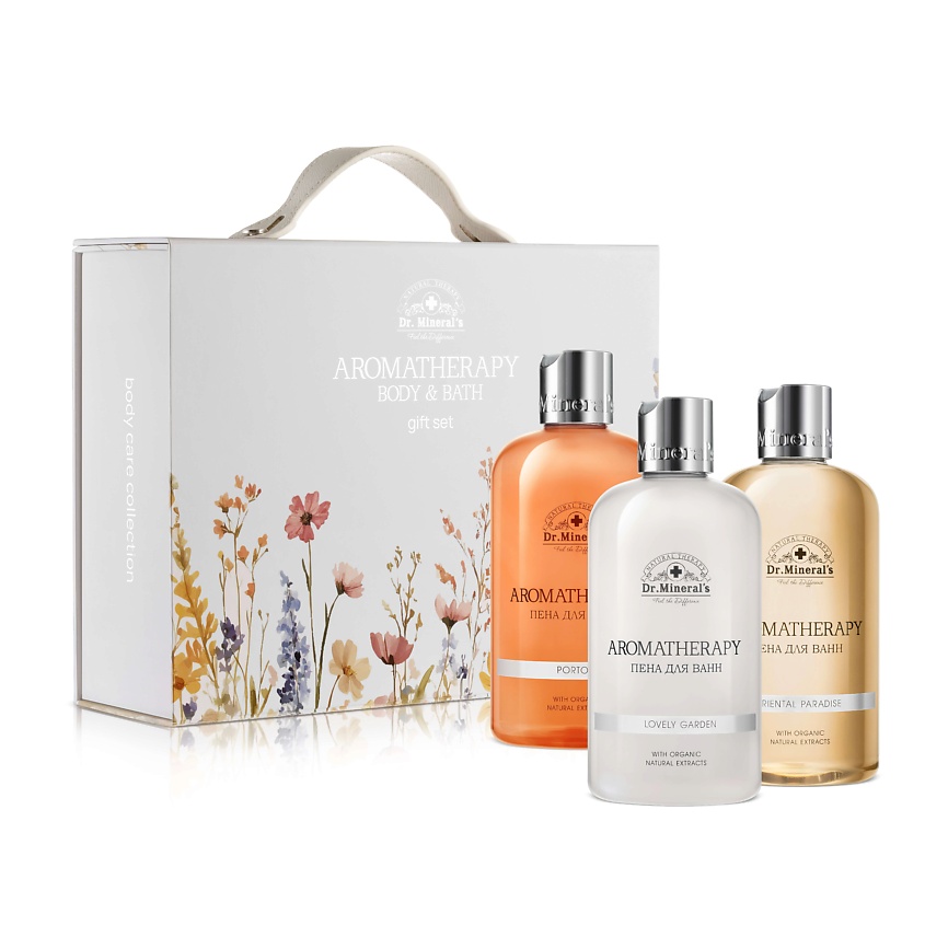 Изображение товара DR.MINERAL’S Ароматическая пена для ванны, подарочный бокс с ручкой, 1500 мл