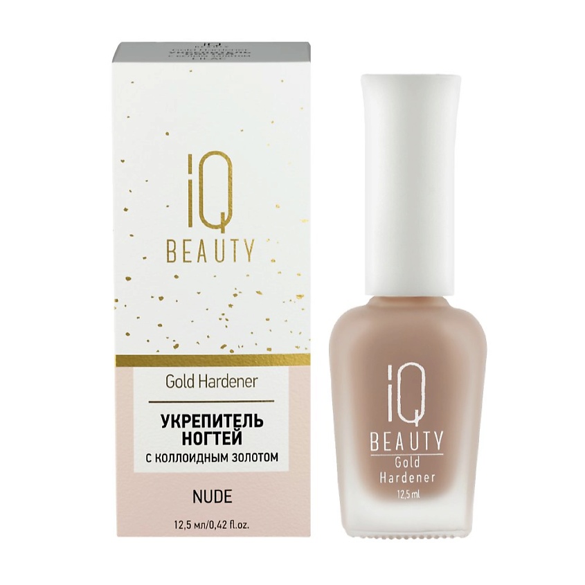 Изображение товара IQ BEAUTY Укрепитель ногтей с коллоидным золотом Gold Hardener White, Nude