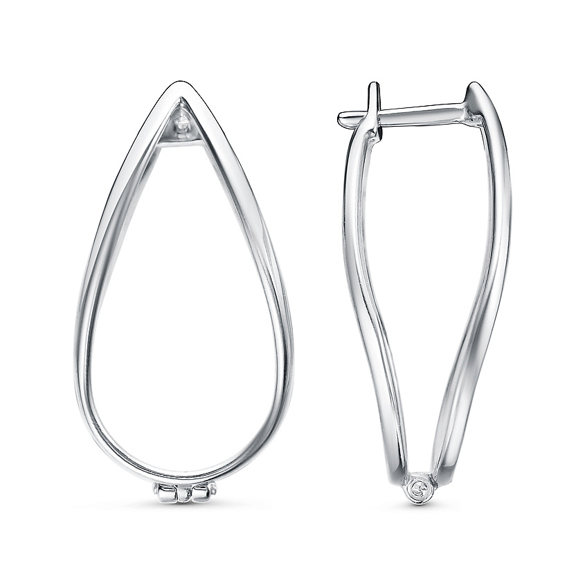 Изображение товара Элегантные серьги Красная Пресня из латуни с платинированием