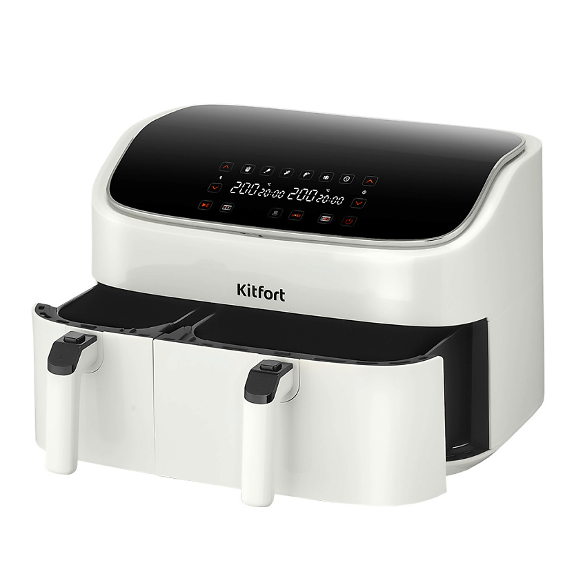 Изображение товара KITFORT Аэрогриль КТ-2257 с 2 поддонами сенсорное управление и автоматические программы