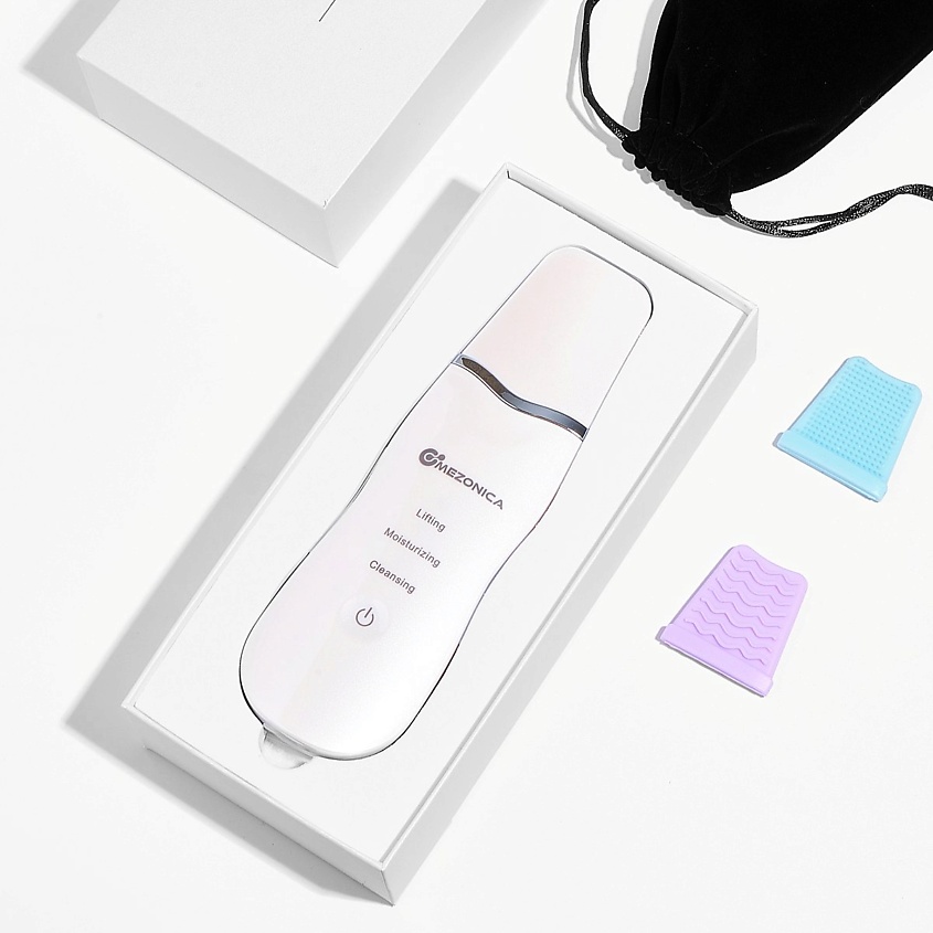 Изображение товара MEZONICA Аппарат ультразвуковой чистки лица, скрабер розовый, Белый