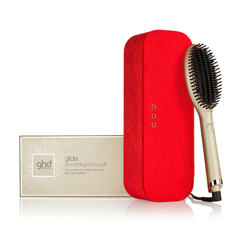 Изображение товара GHD Выпрямляющая электрическая щётка Glide Champagne Gold Straightening Brush, 1 шт.