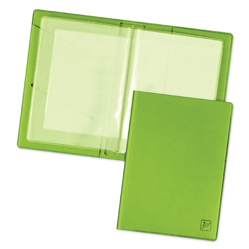 Изображение товара Обложка для автодокументов FLEXPOCKET из экокожи с прозрачными вкладышами Зеленая