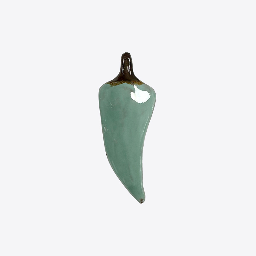Изображение товара LA PALME ARTISAN CERAMICA Брошь-значок из керамики Перец Минт Б, Голубой