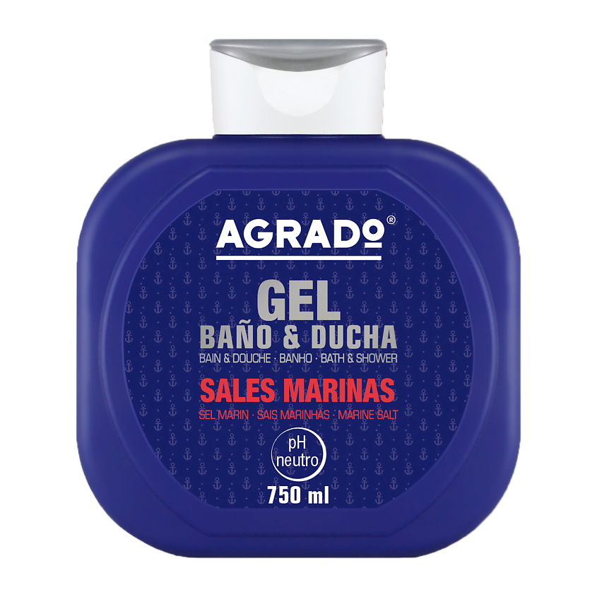 Изображение товара AGRADO Гель для душа MARINE SALTS, 750 мл