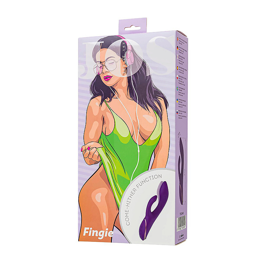 Изображение товара JOS JOY OF SEX Виброкролик с функцией Come-Hither JOS Fingie, силикон, фиолетовый, 21,6 см