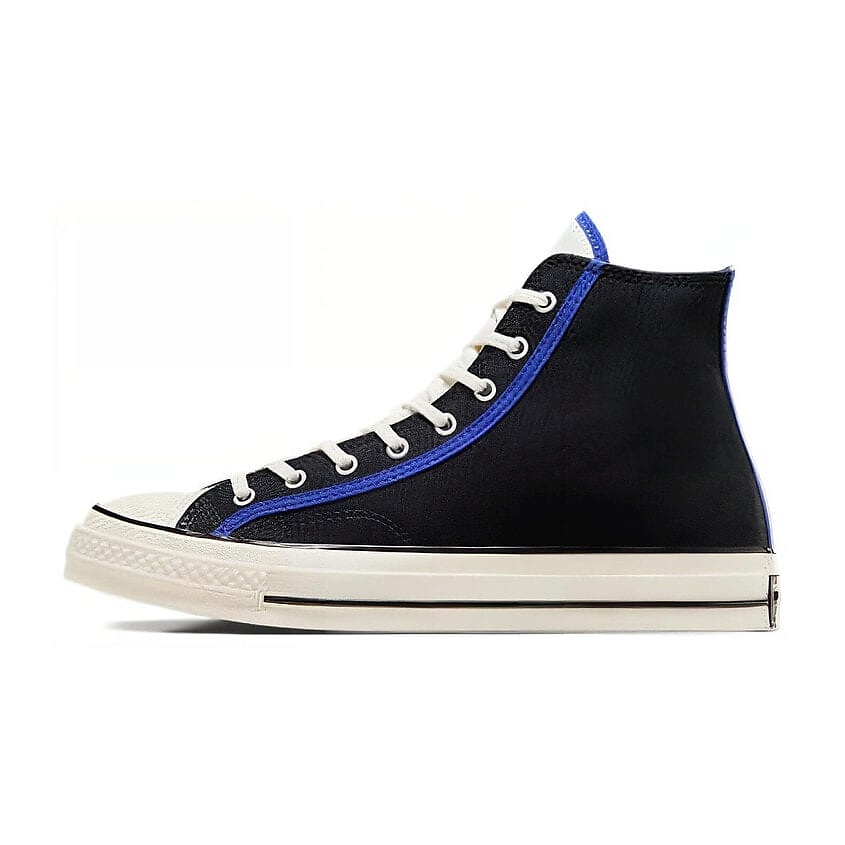 Изображение товара Кроссовки Converse Chuck 70 High Black Blue Flame мужские размер 46.5 EU