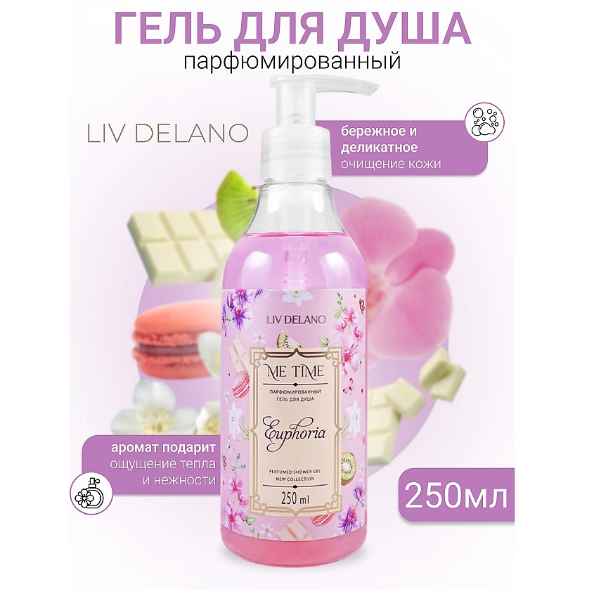 Изображение товара LIV DELANO Гель для душа парфюмированный Euphoria ME TIME 250 мл