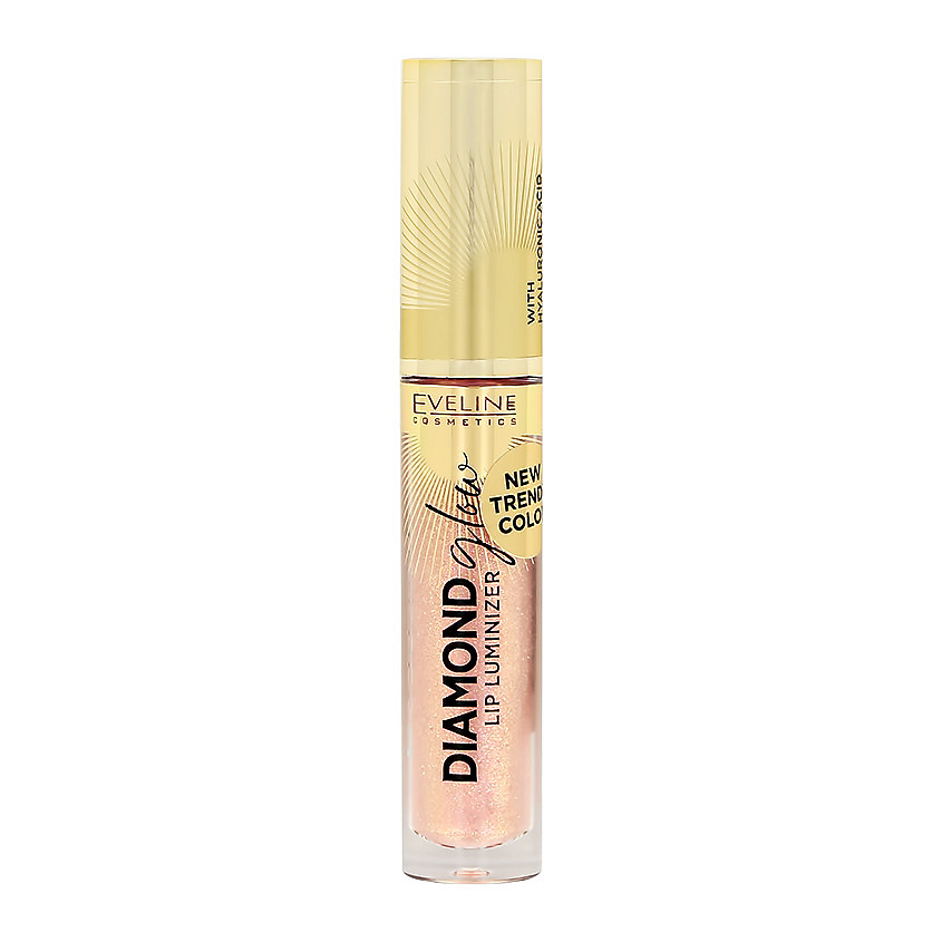 Изображение товара Блеск для губ EVELINE Diamond Glow № 08 Honey glam 4,5 мл с гиалуроновой кислотой