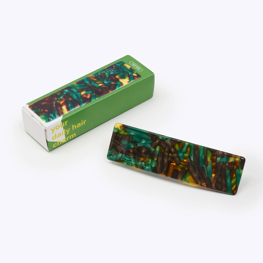 Изображение товара Крабы для волос KISIMI DAILY, ярко-зеленый, 8,5 см, для женщин