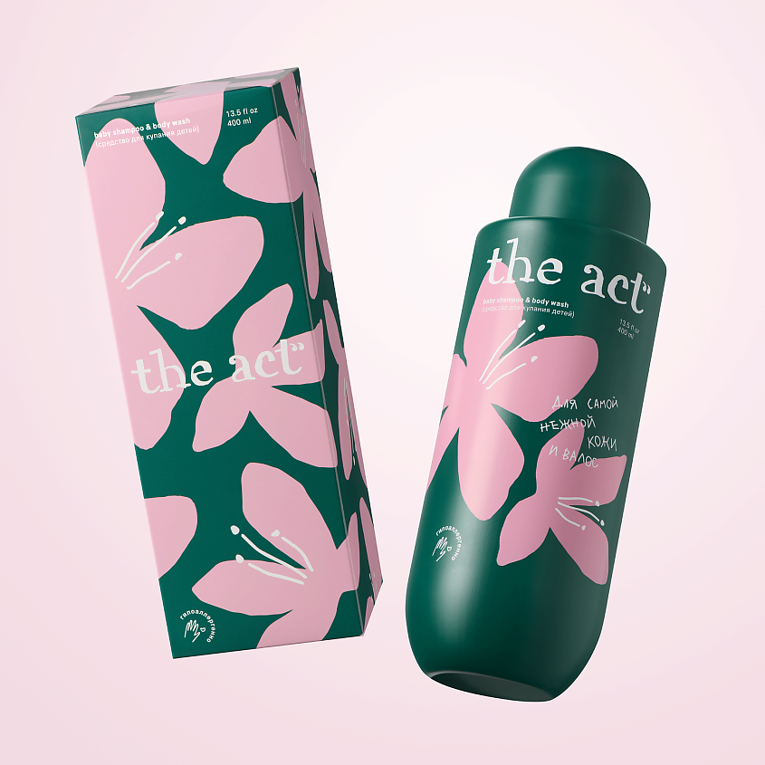Изображение товара THE ACT Детский шампунь для волос и гель для купания, 400 мл