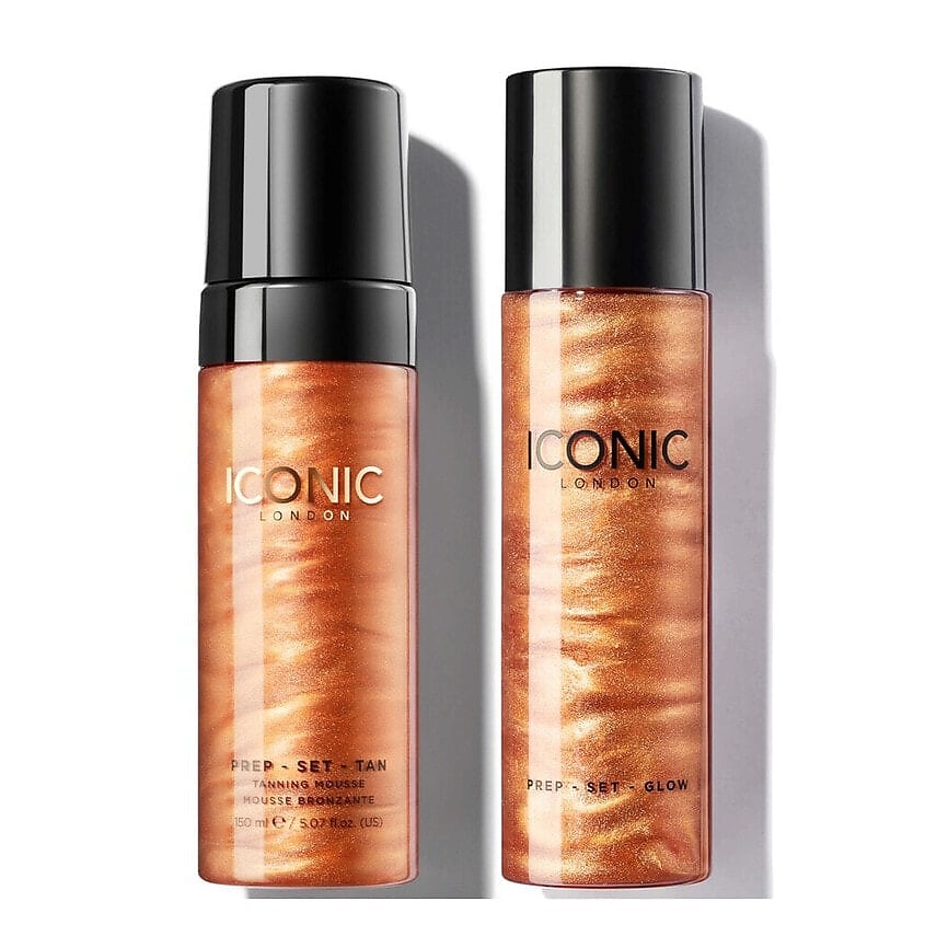 Изображение товара ICONIC LONDON Набор: Мусс-автозагар Prep Set Tan Mousse + Спрей-хайлайтер Prep-Set-Glow, Glow