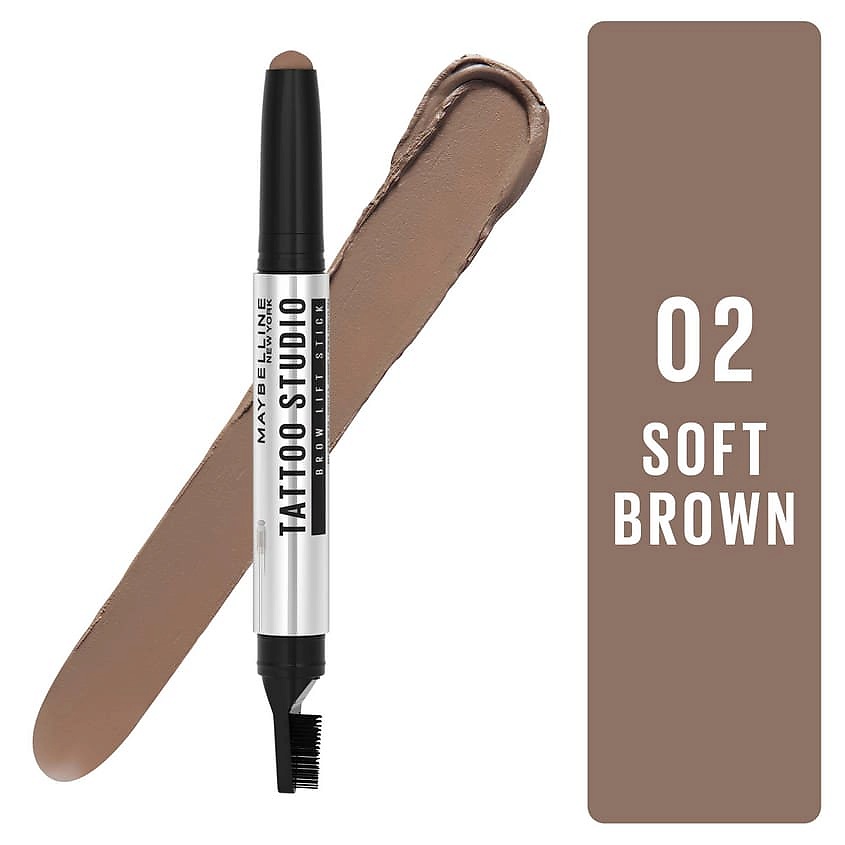 Изображение товара MAYBELLINE NEW YORK Карандаш для бровей с эффектом ламинирования "Tattoo Brow Lift", 02 Светло-коричневый, 1 мл