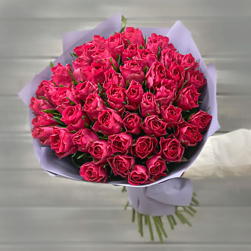 Изображение товара БУКЕТ МАРКЕТ ДАРИТЕ С УДОВОЛЬСТВИЕМ Букет из 51 розы - Розовый закат Кения 40 см., 1шт.