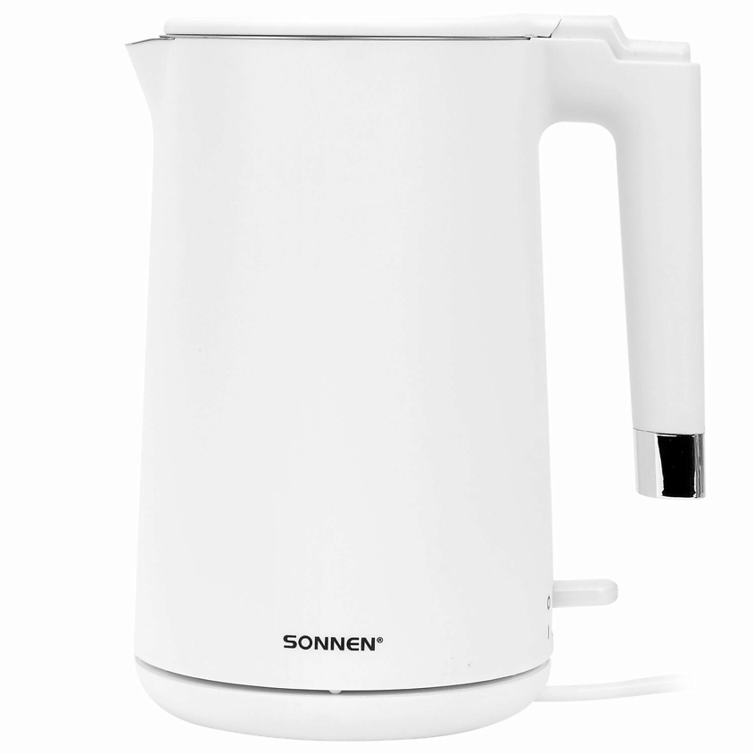 Изображение товара Электрический чайник SONNEN SN KT-8719W с двойными стенками 1,5 л белый
