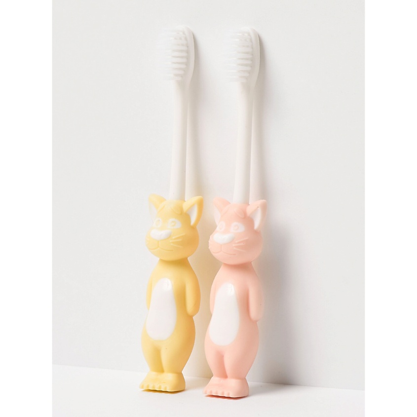 Изображение товара TRENDPLACE Зубная щётка детская мягкая набор, Желтый + Розовый