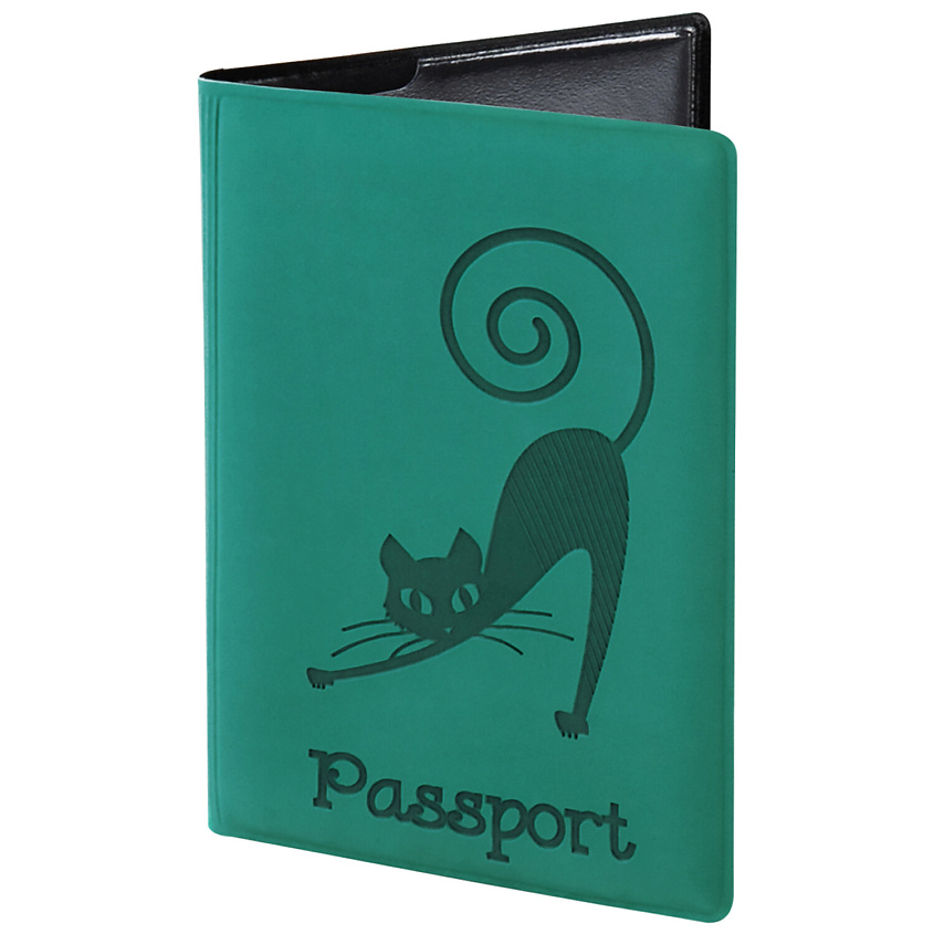 Изображение товара STAFF Обложка для паспорта Кошка, Голубой