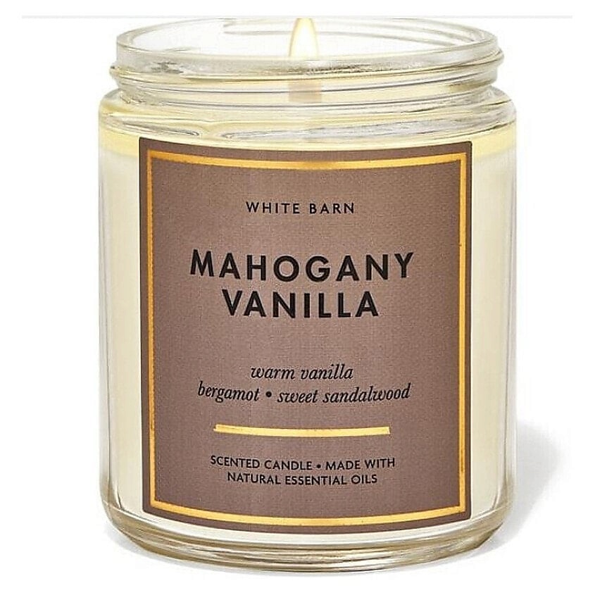 Изображение товара BATH & BODY WORKS Ароматическая свеча Mahogany Vanilla Single Wick Candle, 100