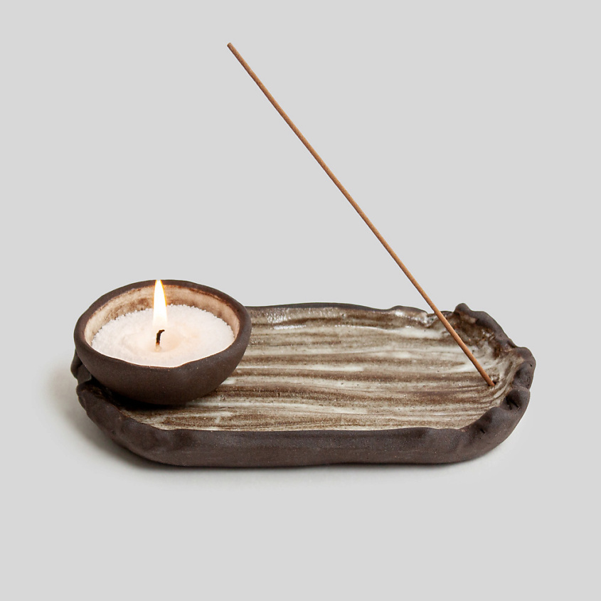 Изображение товара LA PALME ARTISAN CERAMICA Набор для медитации Сандал, цвет: Коричневый, 1 шт