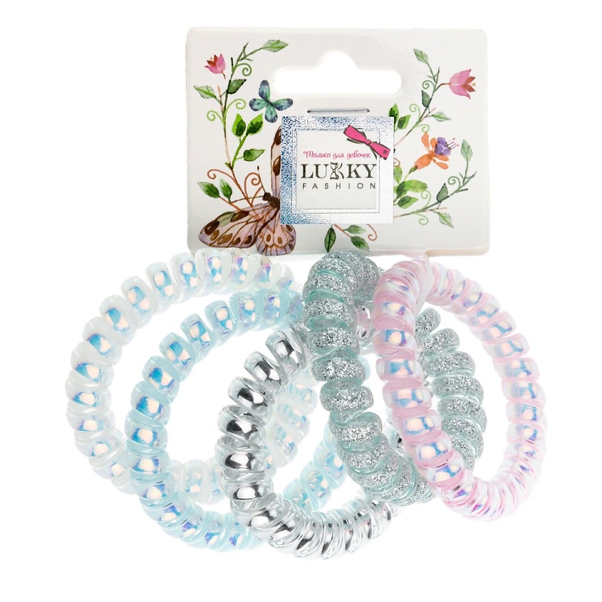 Изображение товара LUKKY Набор резинок Спираль Перламутр, Розовый