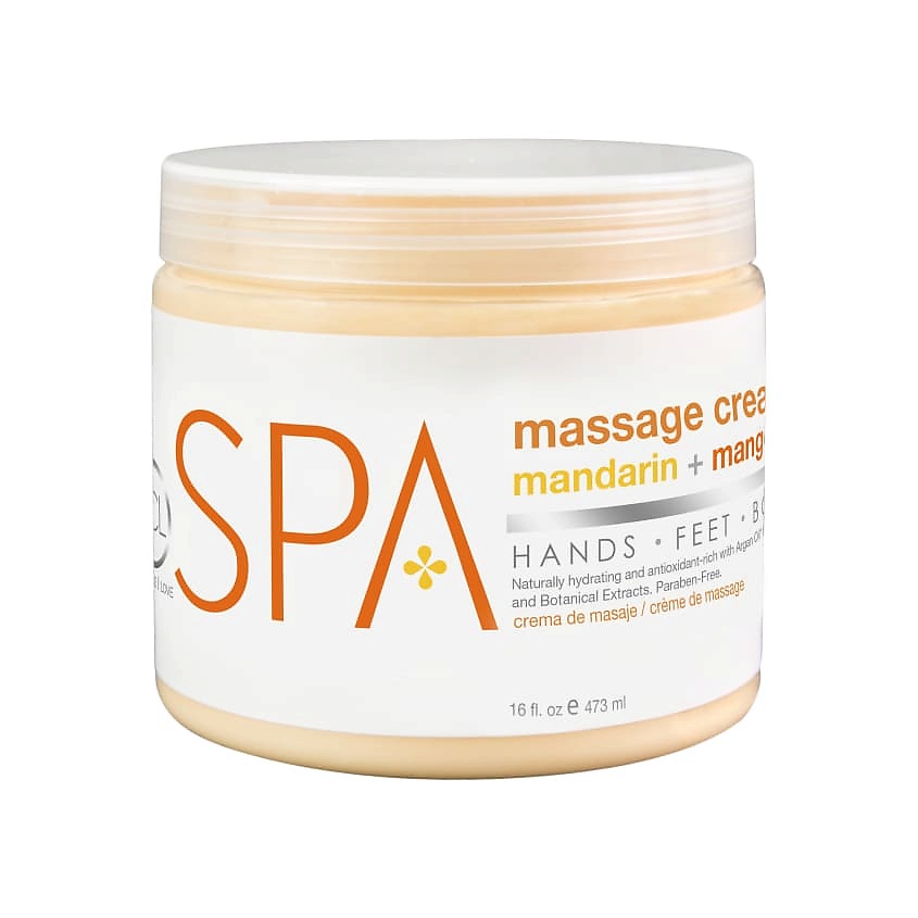 Изображение товара BE CARE LOVE Крем для рук, ног и тела массажный "Мандарин и Манго" SPA, 473 мл
