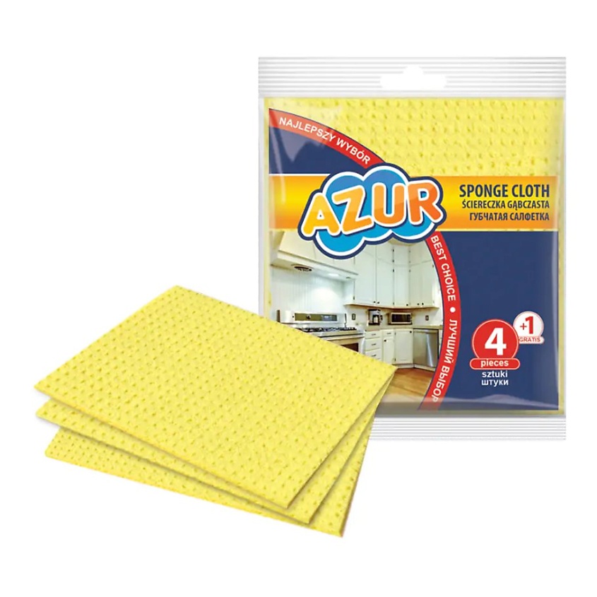 Изображение товара YORK Салфетка губчатая 4+1 шт универсальная для уборки