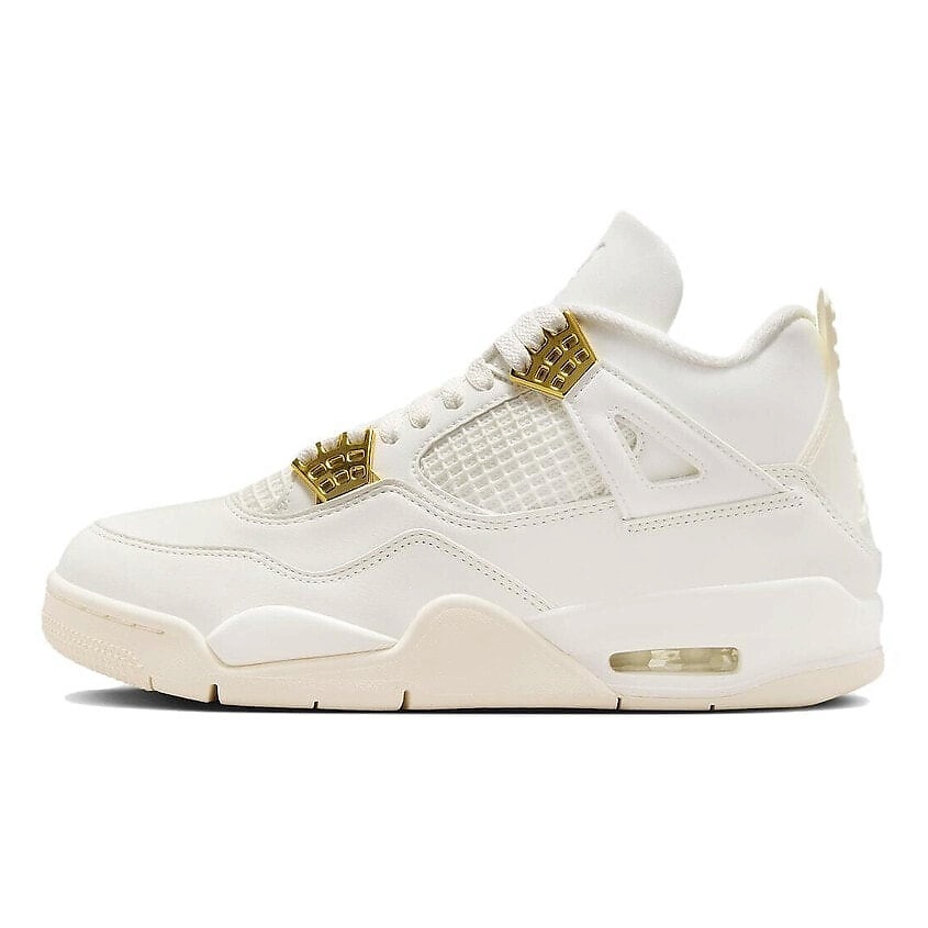 Изображение товара Женские кроссовки Air Jordan 4 WMNS Metallic Gold белый 43 высокая технология стиль