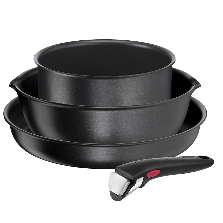 Изображение товара TEFAL Набор посуды Ingenio Daily Chef Black L7629453, 4 предмета