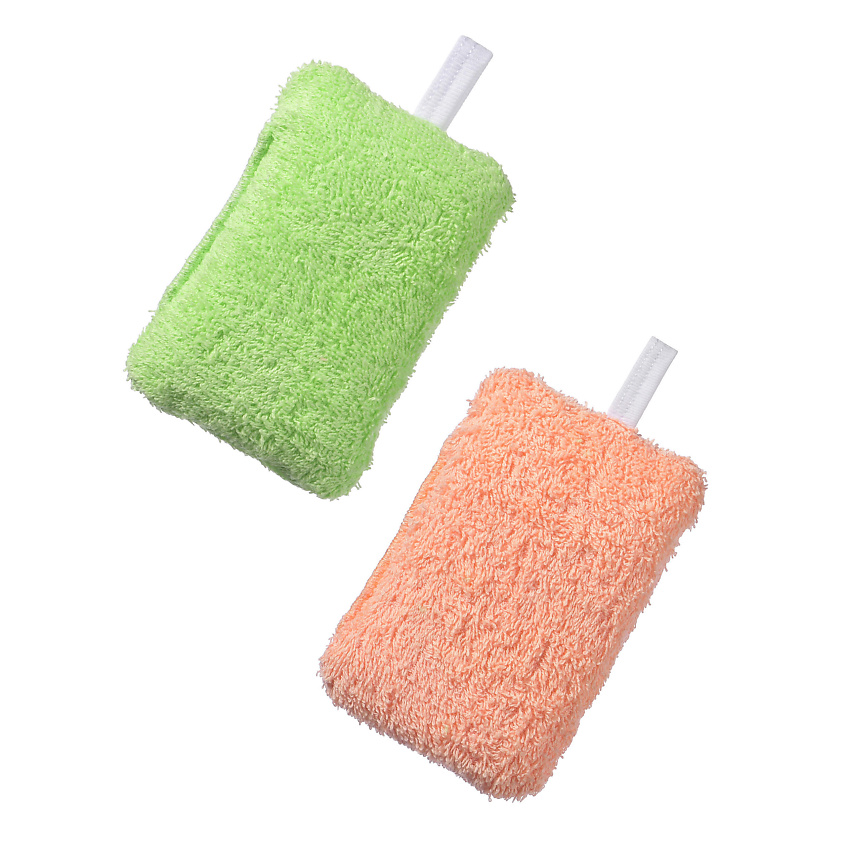 Изображение товара UVITON Мочалка детская для новорожденных 0+ мес., 2 шт., Оранжевый