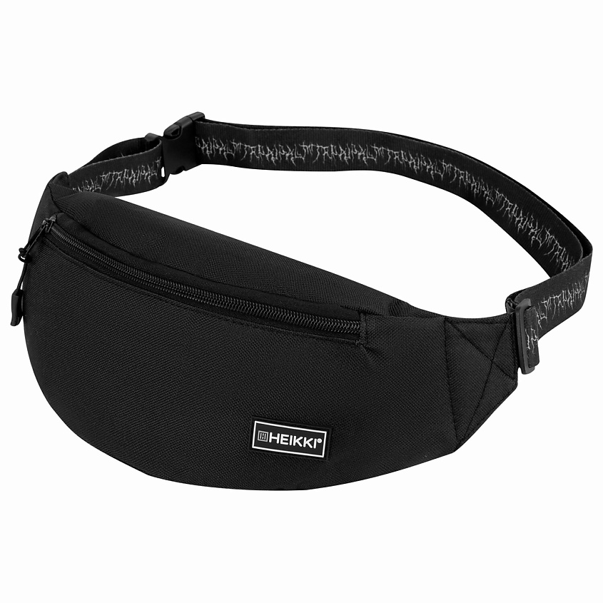 Изображение товара HEIKKI Сумка на пояс RIO, два отделения, регулируемый ремень, черная с бел, цвет: Мультиколор, размер: 12
