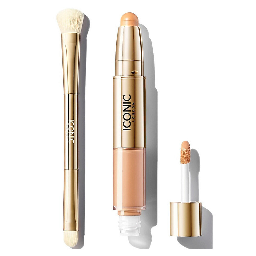 Изображение товара ICONIC London Набор консилер Radiant + Кисть для консилера Duo Brush, Warm Medium