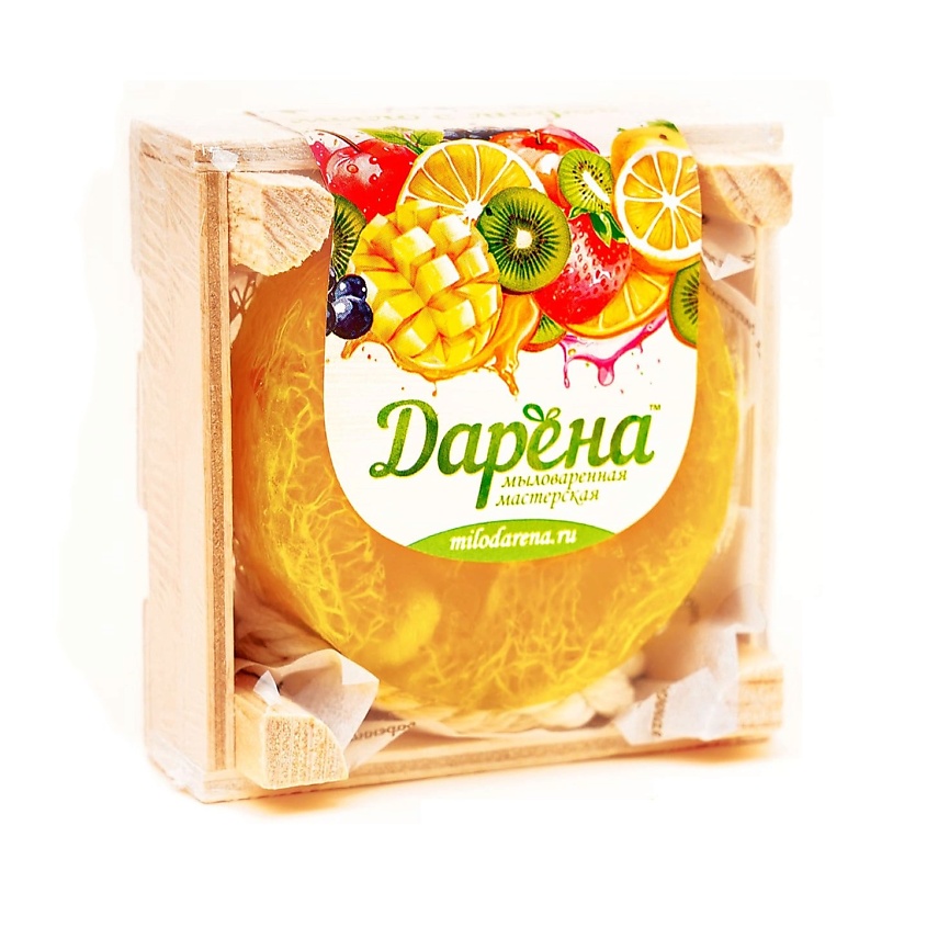 Изображение товара Мыло твердое с люфой Лимон от Дарёна для тела и ухода за кожей