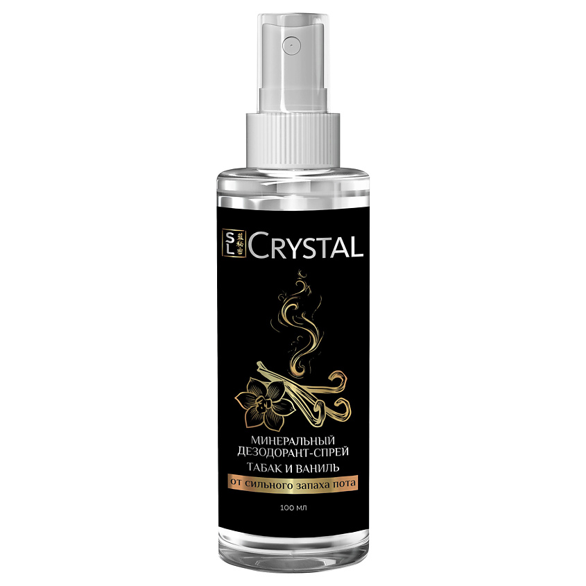 Изображение товара SECRETS LAN SL Crystal Дезодорант-спрей минеральный д/тела «Табак и ваниль», 100 мл, белый