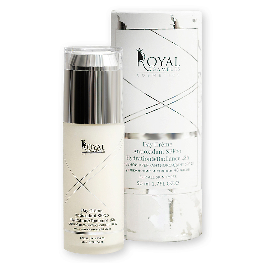 Изображение товара ROYAL SAMPLES Дневной крем-антиоксидант SPF 20 увлажнение и сияние 48 часов, 50 мл