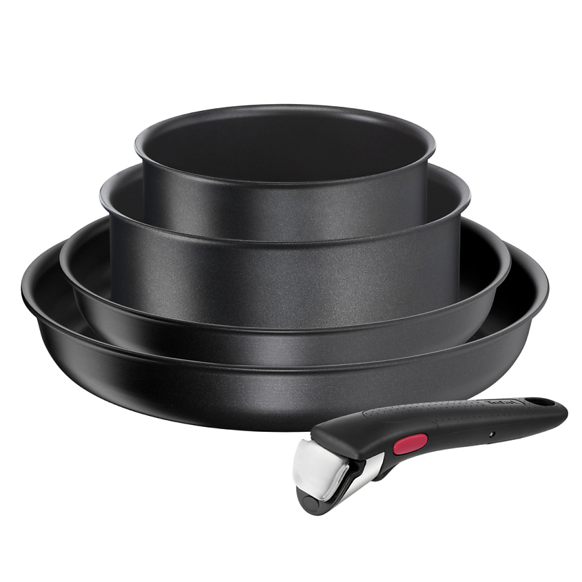 Изображение товара TEFAL Набор посуды Ingenio Daily Chef Black L7629102, 5 предметов