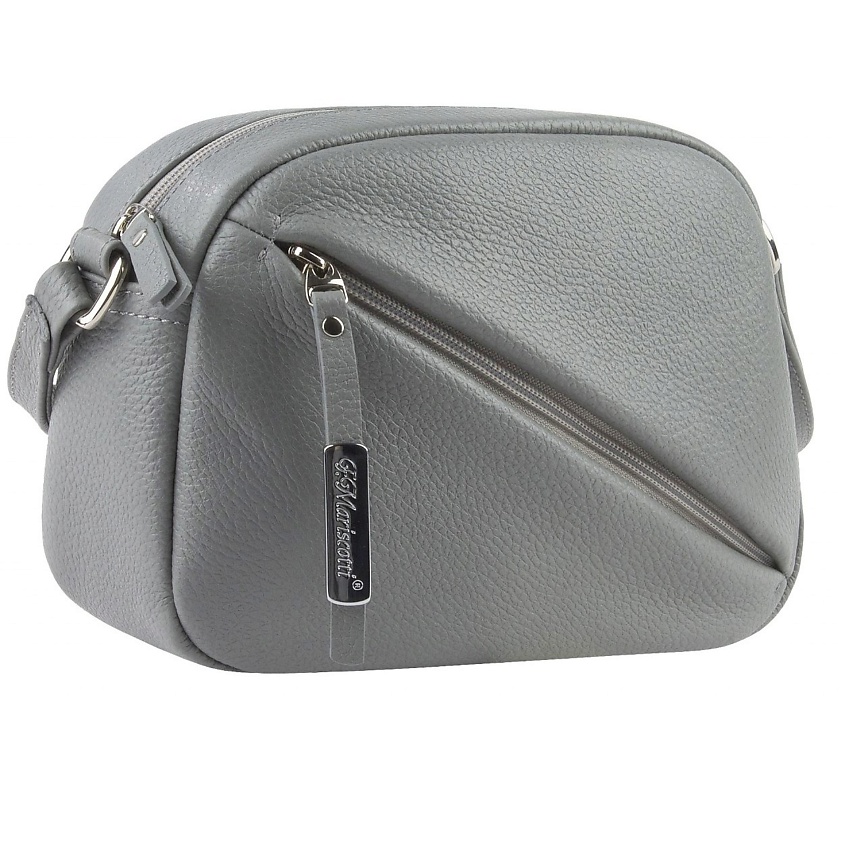 Изображение товара Сумка женская кожаная через плечо, кросс-боди, Светло-серый